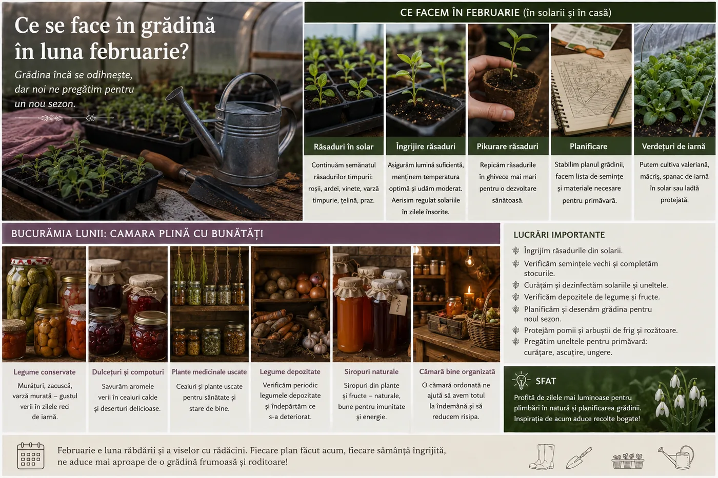 Ce se face în grădină în luna februarie
