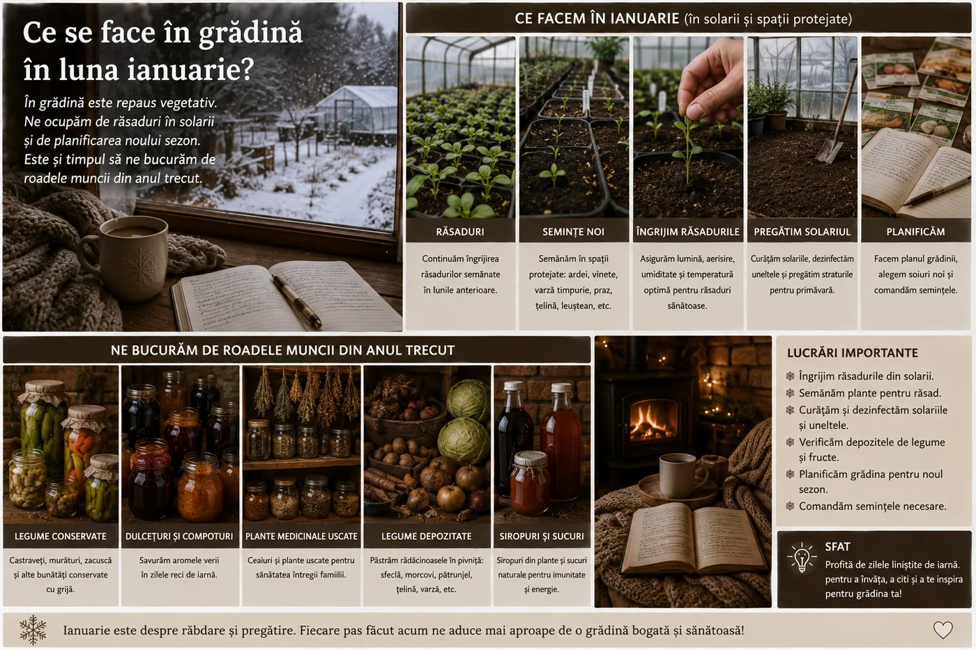 Ce se face în grădină în luna ianuarie